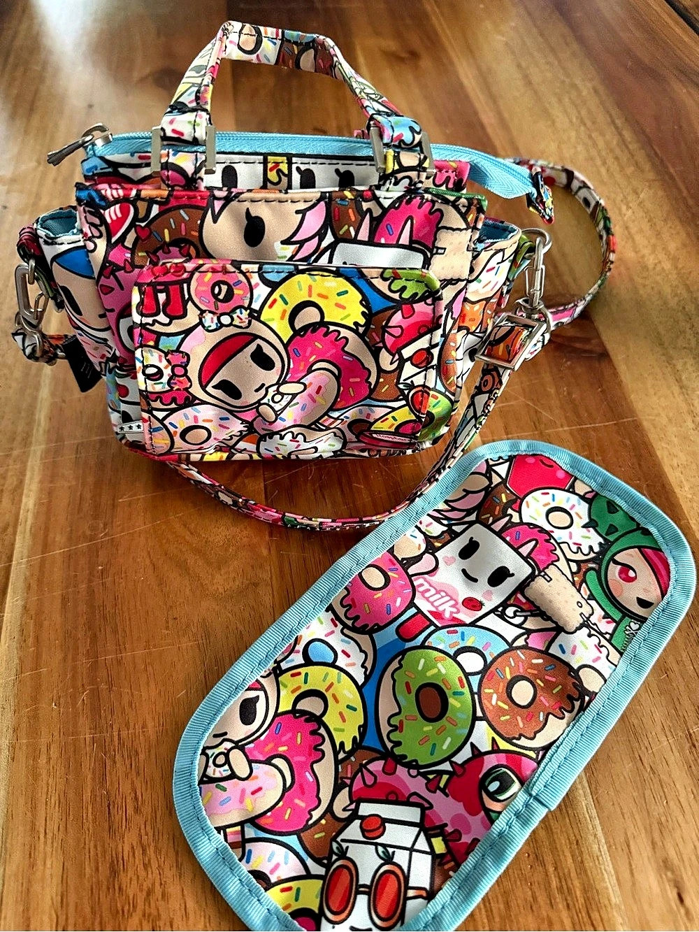 Tokidoki Dolce mini bag, baby bag change pad